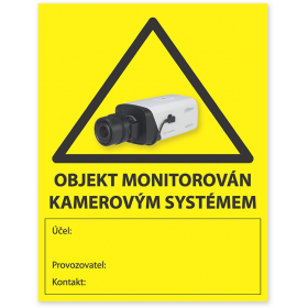 Nálepka KAMERA GDPR